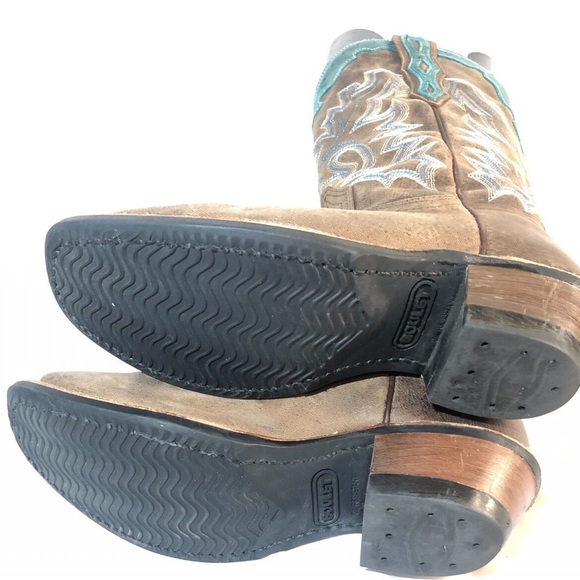 Size 9 Boulet Ladies Selvaggio Turqueza Cutter Toe Boot - Picture 2 of 4